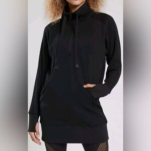Athleta Cozy Karma 1/4 Zip Oversized Sweater Pullover Small Tunic